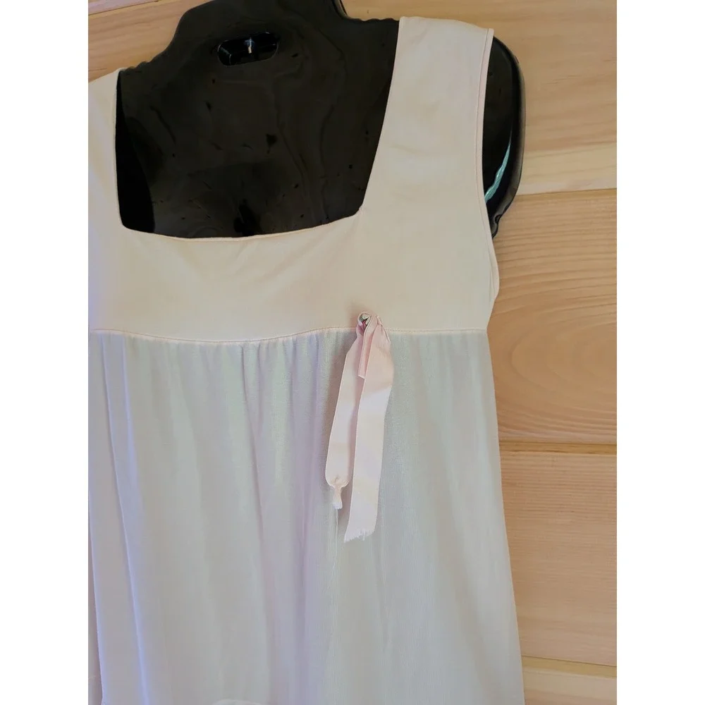 Vintage Tiered Maxi Nightgown M Cottagecore Coquette Regencycore Romantic Flowy